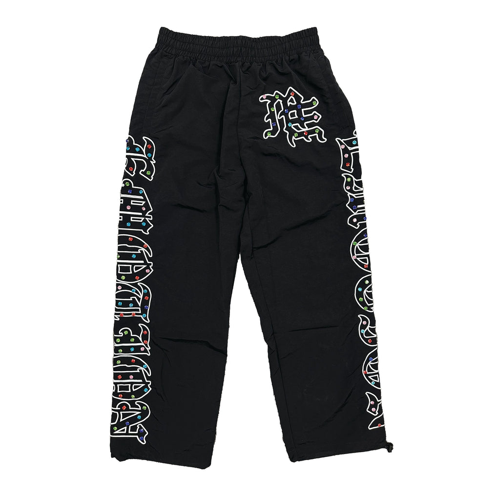 Mixed Emotions “ME” rhinestone Nylon Pants