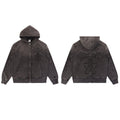Vale Forever Olive Skull Script Hoodie – Vintage Graphic Streetwear
