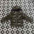 Trapstar Glossy Patent Hooded Puffer Jacket - Dark Bronze/Black
