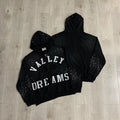 Vale Forever "Valley Dreams Arch" Vintage Zip-Up Hoodie (Black)
